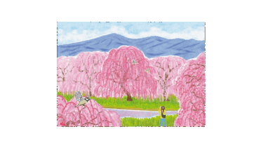 枝からこぼれる梅の花と、そっと佇むシジュウカラ。やわらかな光に包まれた早春の心象風景です。